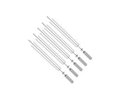 Kit 5 Espeto Tridente Para Grill Giratória Inox Kit 5 Espeto Tridente Para Grill Giratória Inox