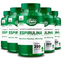 Kit 5 Espirulina Unilife 250 Comprimidos 1000mg Kit 5 Espirulina Unilife 250 Comprimidos 1000mg