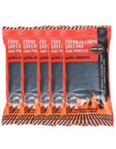 Kit 5 Esponja Limpa Grelhas Ultra Abrasiva Prime Grill