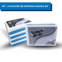 Kit 5 Esponja Limpa Manchas 75 X 110 X 28MM SCOTCH-BRITE 3M Kit 5 Esponja Limpa Manchas 75 X 110 X 28MM SCOTCH-BRITE 3M