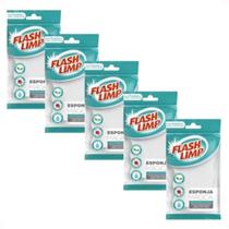Kit 5 Esponja Mágica Limpa Tudo Manchas Encardido Flash Limp