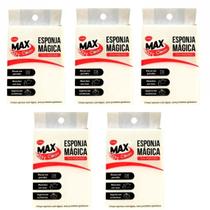 Kit 5 Esponja Mágica Melamina Alta Qualidade Tira Manchas Kit 5 Esponja Mágica Melamina Alta Qualidade Tira Manchas