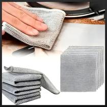 Kit 5 Esponjas Metálicas Multiuso Limpa Fogão e Bancada