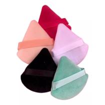 Kit 5 Esponjas Para Pó Triângulo Aveludada - Mey Brasil