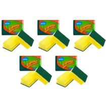 Kit 5 Esponjas Salva Unhas Alklin Limpeza Pesada Abrasiva Multiuso - Não danifica suas unhas Kit 5 Esponjas Salva Unhas Alklin Limpeza Pesada Abrasiva Multiuso - Não danifica suas unhas