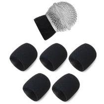 Kit 5 Espuma Interna Preta p/ Globo de Microfone 58