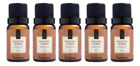 Kit 5 Essência Aromática 10ml Via Aroma - Fragrâncias Madeira Nobre P/ Aromatizador E Sabonetes