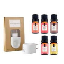 Kit 5 essências Frutais com aromatizador Via Aroma Kit 5 essências Frutais com aromatizador Via Aroma