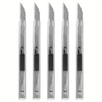 Kit 5 Estiletes 30 Graus 9mm Profissional Inóx Lâmina 30