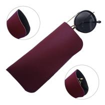 Kit 5 Estojo Porta Óculos de Sol e Grau Case Marsala vinho Capinha Portatil Fino