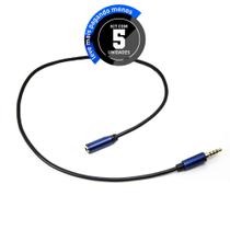 Kit 5 Extensão Fone e Microfone P3 Profissional 3 metros