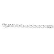 Kit 5 Extensores Pulseira Colar 5 Cm Prata Legítima 925
