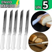 Kit 5 Faca Para Cortar Pão Em Inox N8 de Serra Grande Ideal Torta Pão Caseiro Panificadora Cozinha Kit 5 Faca Para Cortar Pão Em Inox N8 de Serra Grande Ideal Torta Pão Caseiro Panificadora Cozinha
