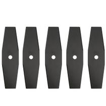 Kit 5 Facas Lâminas de Roçadeira 2 Pontas 300mm Furo 3/4 Polegada 1,7mm Incolma