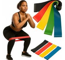 Kit 5 Faixa Elástica Super Mini Band Para Treino Exercícios Kit 5 Faixa Elástica Super Mini Band Para Treino Exercícios