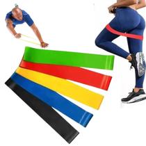 Kit 5 Faixa Elástica Super Mini Band Para Treino Exercícios Kit 5 Faixa Elástica Super Mini Band Para Treino Exercícios