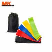 Kit 5 Faixa Elastica Treino Para Exercícios Super Mini Band MKFIT