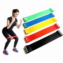 Kit 5 Faixa Elástico Para Treino Exercício Pilates Pequena - Altomex