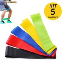 Kit 5 Faixas de Elástico para Exercícios de Flexibilidade
