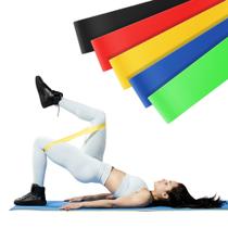 Kit 5 Faixas Elastica Mini Band 5 Níveis Treinos Academia