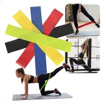 Kit 5 Faixas Elástica Super Mini Band Extensor Para Treino Kit 5 Faixas Elástica Super Mini Band Extensor Para Treino