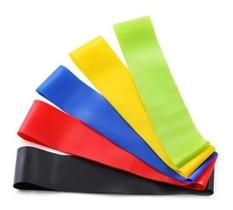 Kit 5 Faixas Elásticas Fisioterapia Academia