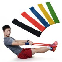 Kit 5 Faixas Elasticas Mini Band Academia em Casa Yoga Pilates Extensor Exercicios Fitness