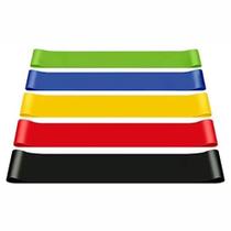 Kit 5 Faixas Elásticas Mini Band Treino Funcional Exercícios