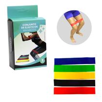 Kit 5 faixas elásticas mini bands impofit