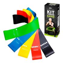 Kit 5 faixas elásticas mini bands mbfit