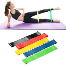 Kit 5 Faixas Elásticas Musculação Academia Casa Exercícios
