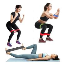 Kit 5 Faixas Elásticas Musculação Fisioterapia Glúteos Kit 5 Faixas Elásticas Musculação Fisioterapia Glúteos