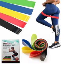 Kit 5 Faixas Elásticas para Exercício de Resistência Fitness