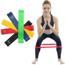 Kit 5 Faixas Elasticas Para Exercicios Em Casa