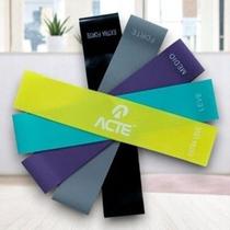 Kit 5 Faixas Elásticas Para Exercícios Multifuncional Yoga Fisioterapia Treino Reforçado Resistente
