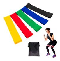 Kit 5 Faixas Elásticas Theraband Exercícios Casa Academia Fisioterapia Kit 5 Faixas Elásticas Theraband Exercícios Casa Academia Fisioterapia