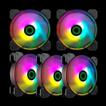 Kit 5 Fan Cooler Argb Fn-12rainbow-d Gamemax