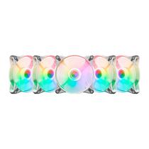 Kit 5 Fans TGT Humber ARGB Com Controladora 120mm Branco - TGT-HR5-WH01