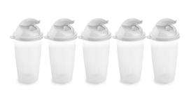Kit 5 Farinheiros Açucareiro Plasútil 740ml Com Tampa E Bico