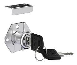 Kit 5 Fechaduras Gaveta 22mm 2 Chaves Móveis Mesmo Segredo