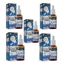 Kit 5 FERRIX Ferro infantil 5x30ml Uva Flora Nativa