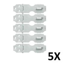 Kit 5 Ferrolho Com Porta Cadeado 6,5Cmx2,5Cm Rocha