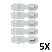 Kit 5 Ferrolho Com Porta Cadeado 8,5cmX3,2cm Rocha