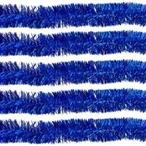 Kit 5 Festão Natal Azul Metalizado Enfeite 2m x 7cm Decoração Árvore Natalina Kit 5 Festão Natal Azul Metalizado Enfeite 2m x 7cm Decoração Árvore Natalina