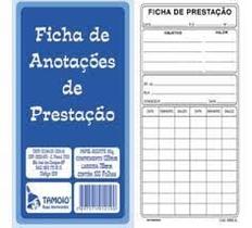 Kit 5 Ficha prestação de Serviço
