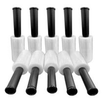 Kit 5 Filme Stretch com Cabo Aplicador 100mm X 100 Metros Transparente 5 Rolos