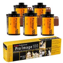 Kit 5 Filmes Kodak Pro Image 36 Poses ISO 100 35mm