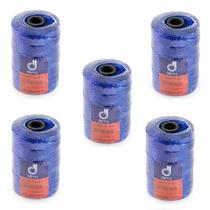 Kit 5 Fio Encala Torcido Azul Rolo 200gr Várias Bitolas Para Pesca Profissional Rede Tralha Tarrafa Kit 5 Fio Encala Torcido Azul Rolo 200gr Várias Bitolas Para Pesca Profissional Rede Tralha Tarrafa