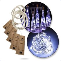 Kit 5 Fio Fada Rolha Garrafa Cordão De Luz 2m Decorativo