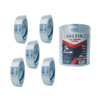 Kit 5 Fita Adesiva Cristal 24mmX 100m Delfix